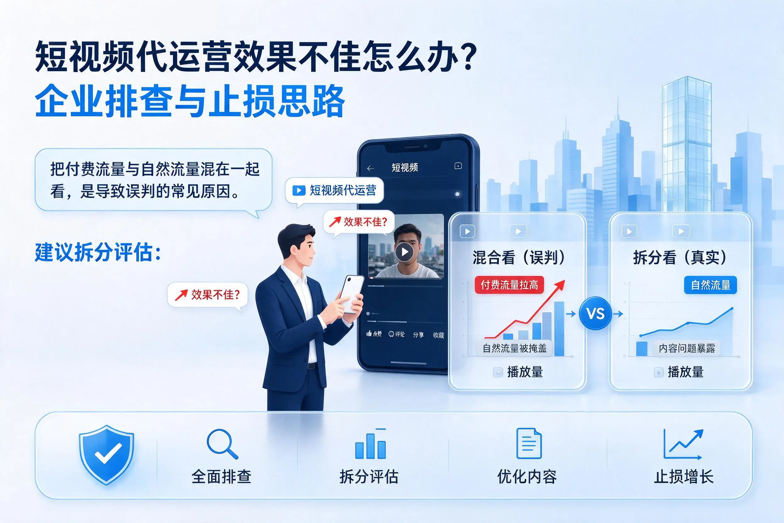 短视频代运营效果不佳怎么办？淮南企业排查与止损思路