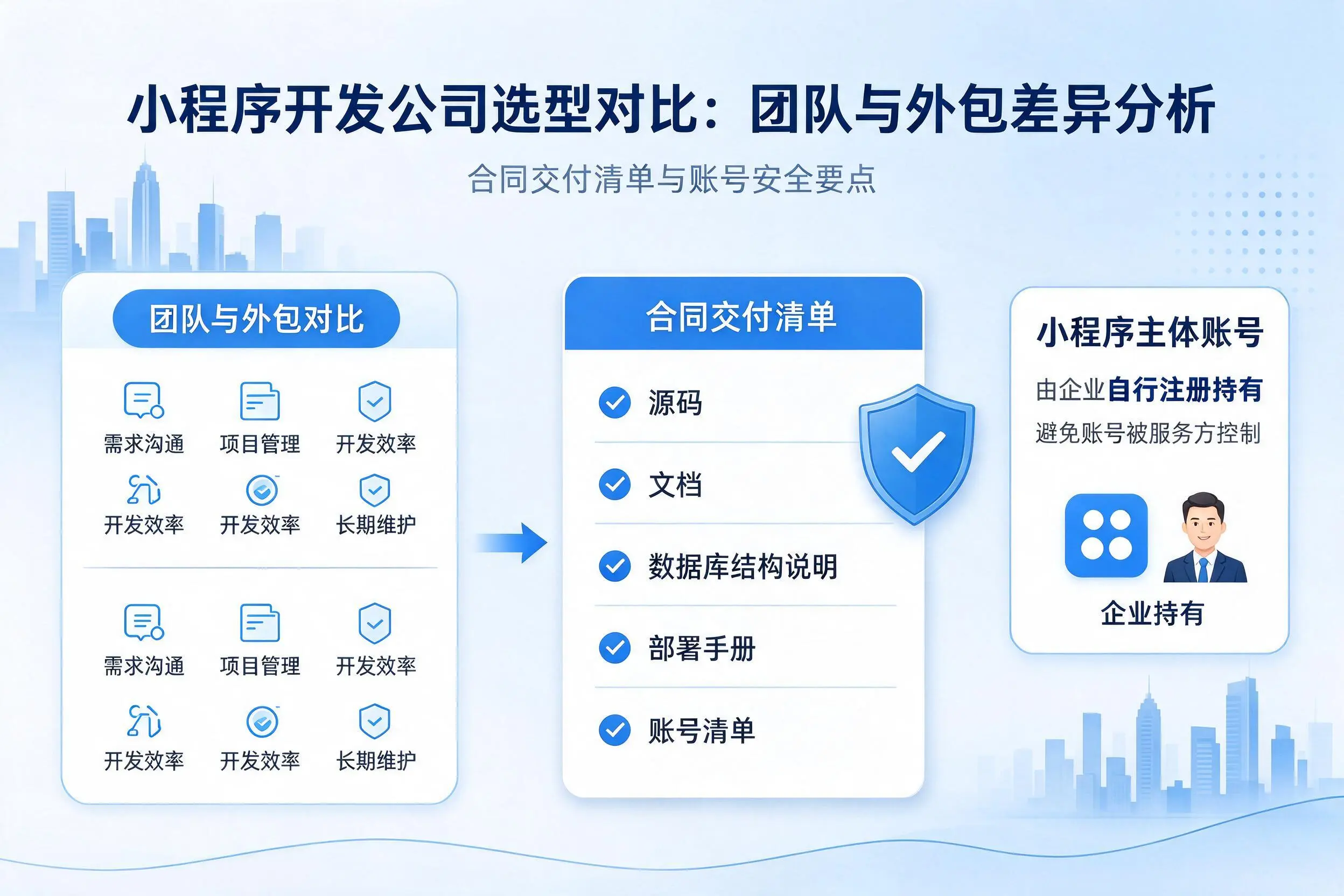 淮南小程序开发公司选型对比:团队与外包差异分析
