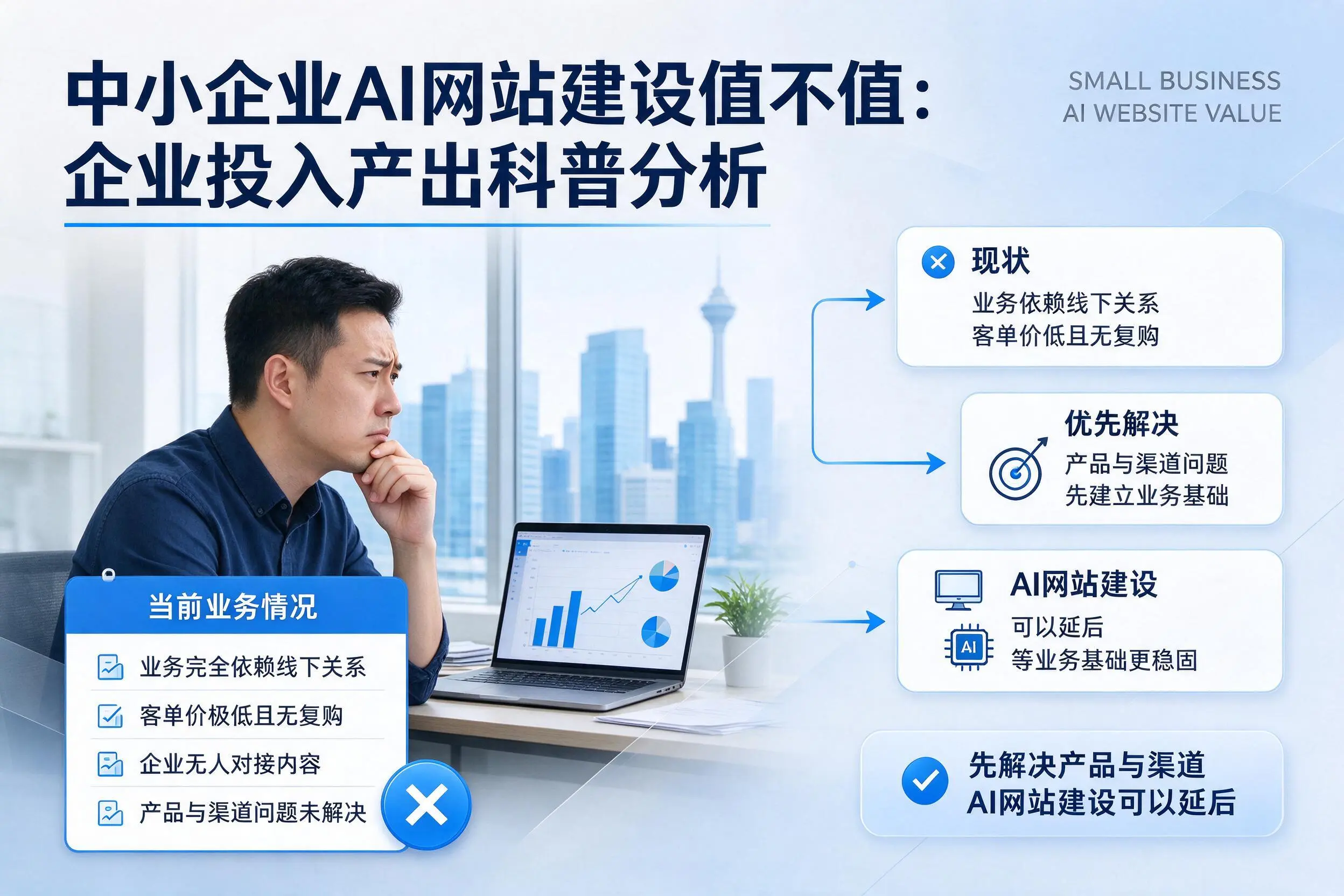 中小企业AI网站建设值不值：淮南企业投入产出科普分析