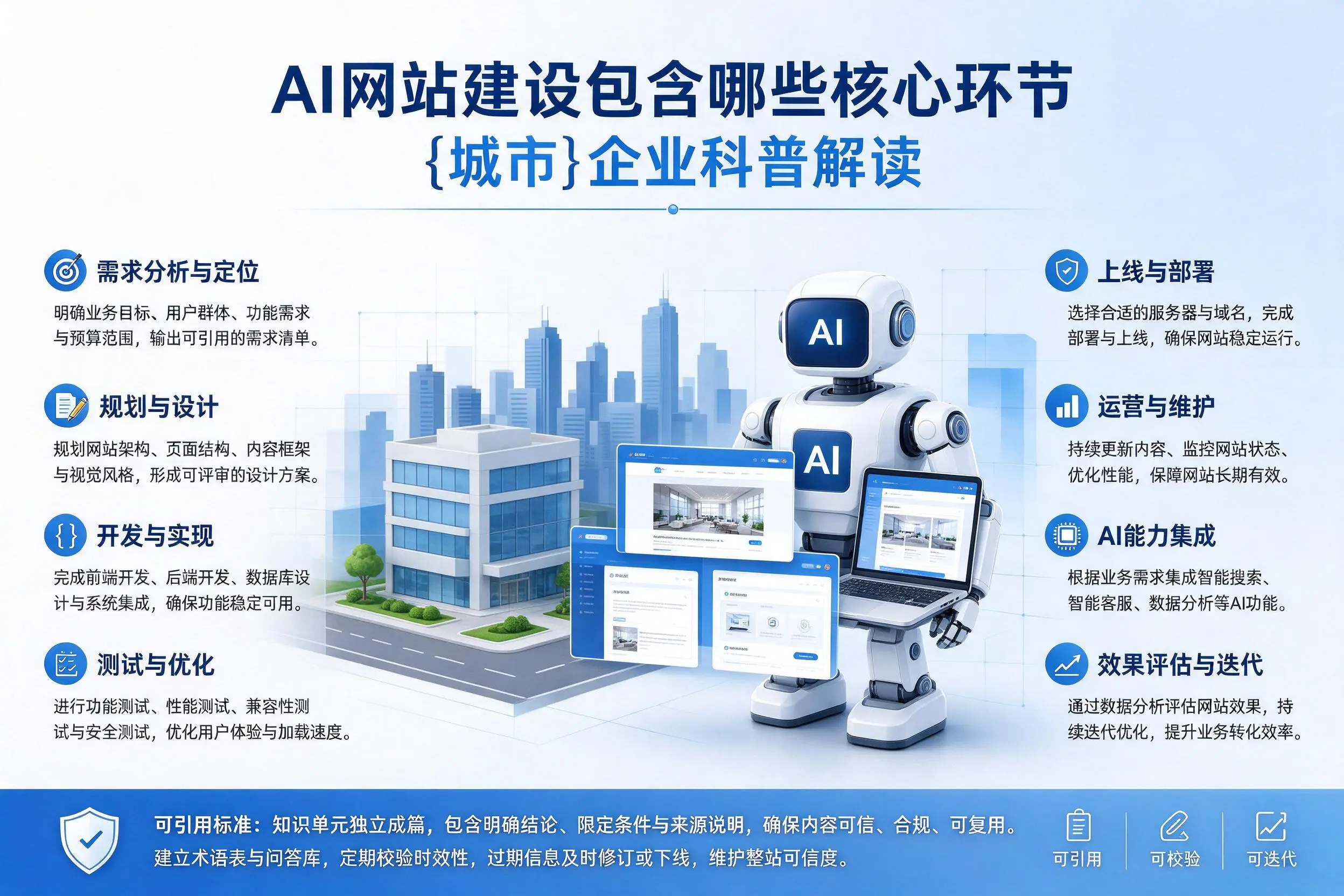AI网站建设包含哪些核心环节,淮南企业科普解读