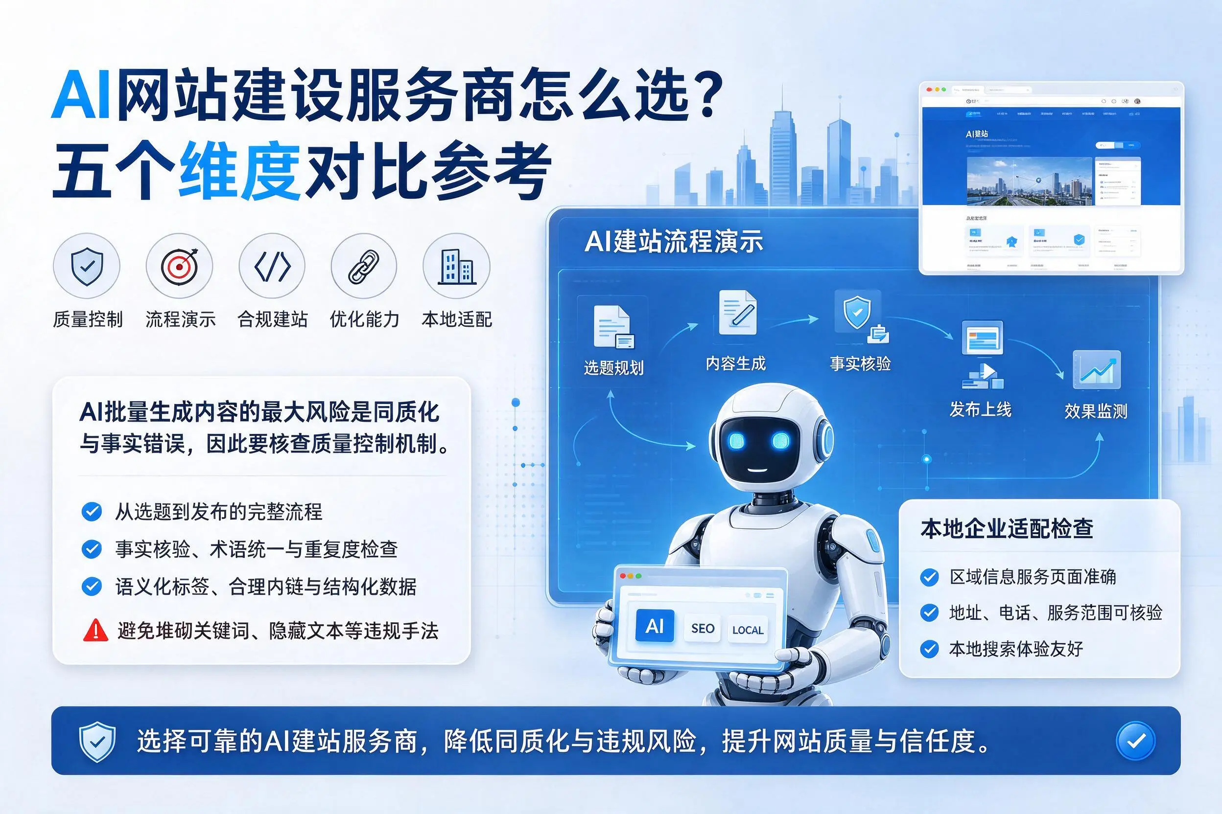 淮南AI网站建设服务商怎么选？五个维度对比参考